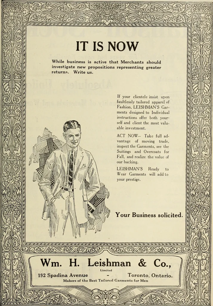 An illustration from Men's wear of Canada (January-December 1921), 1921, leaf 598