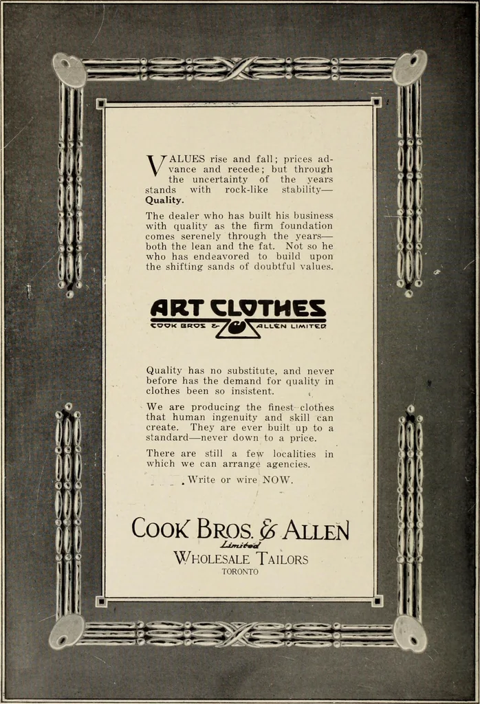An illustration from Men's wear of Canada (January-December 1921), 1921, leaf 83