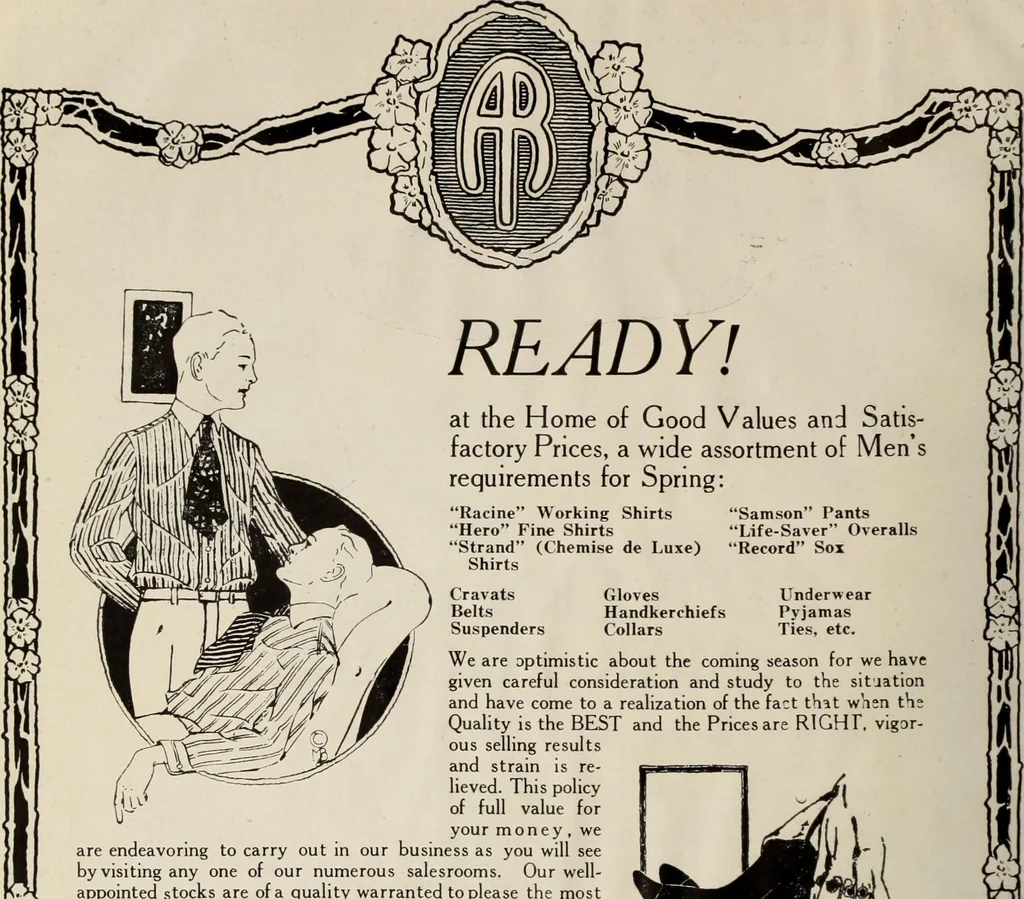 An illustration from Men's wear of Canada (January-December 1921), 1921, leaf 9