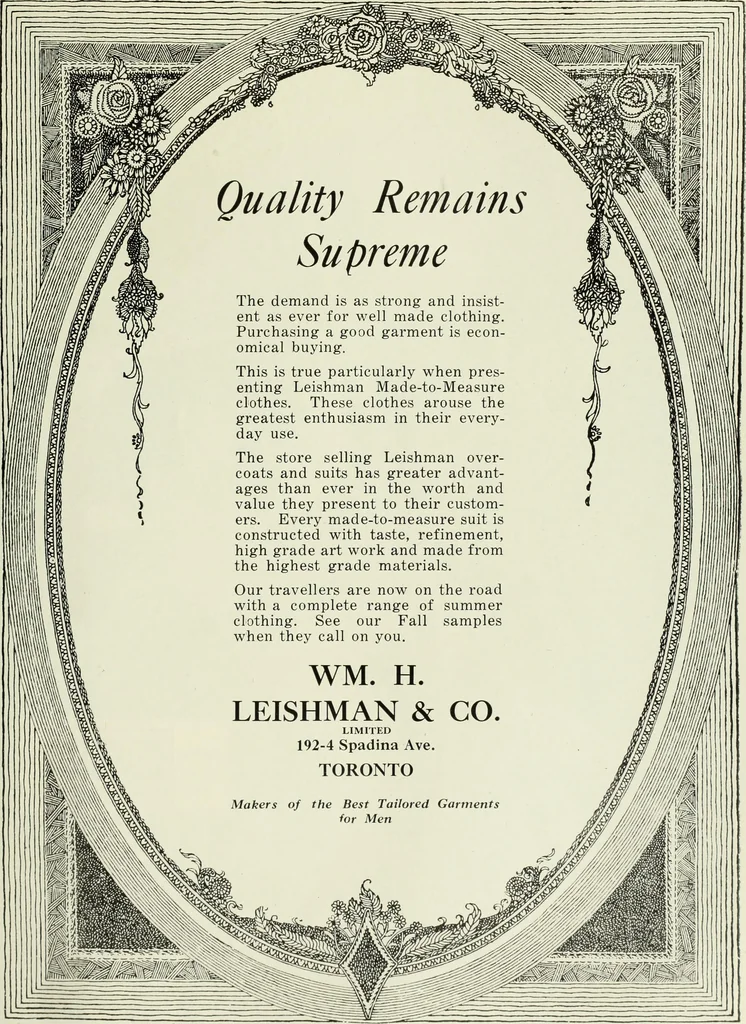 An illustration from Men's wear of Canada (January-December 1922), 1922, leaf 256