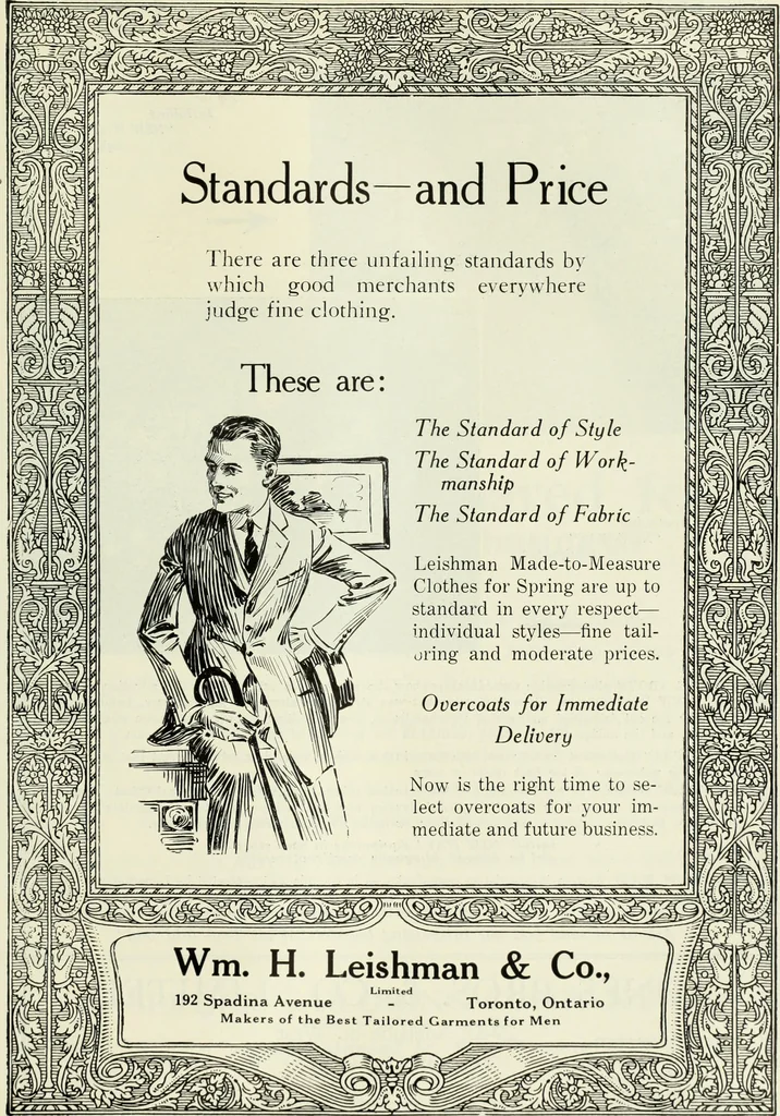 An illustration from Men's wear of Canada (January-December 1922), 1922, leaf 664