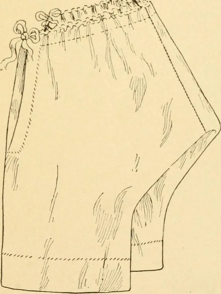 An illustration from Mental development and manual training combined, taking up the one stitch dropped in sewing by drills to sound-singing, 1899, leaf 50