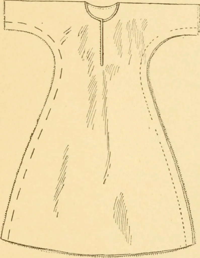 An illustration from Mental development and manual training combined, taking up the one stitch dropped in sewing by drills to sound-singing, 1899, leaf 52