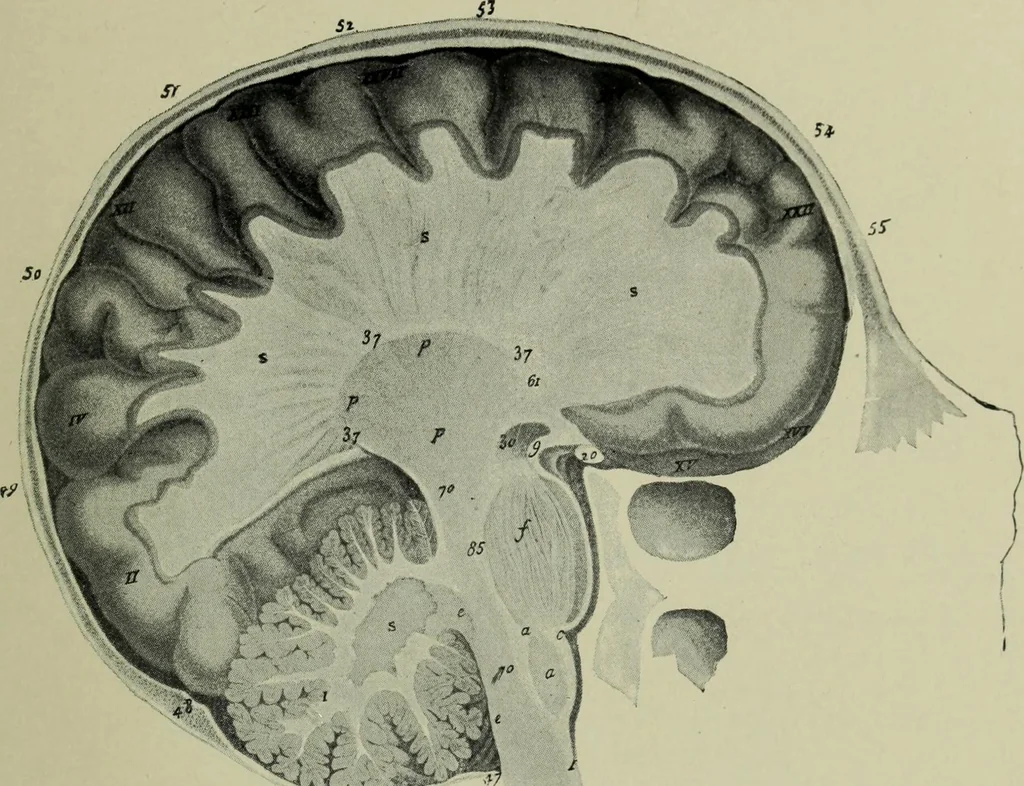 An illustration from The mental functions of the brain : an investigation into their localisation and their manifestation in health and disease, 1901, leaf 344