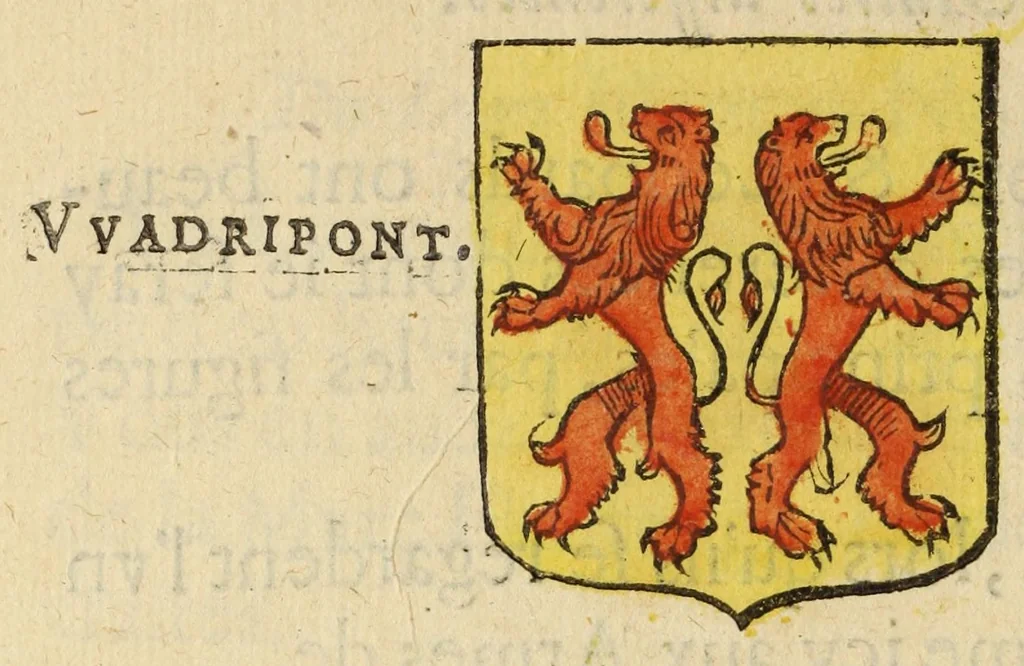 An illustration from Mercure armorial : enseignant les principes & elemens du blazon des armoires, selon l'ordre & les termes qui se practiquent en cette science : enrichy & augmente d'un grand nombre de figures enluminees de couleurs propres pour l'intelligence du livre : ouure curieux & necessaire pour introduire la noblesse dans la cognoissance des armes, 1652, leaf 132