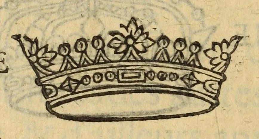 An illustration from Mercure armorial : enseignant les principes & elemens du blazon des armoires, selon l'ordre & les termes qui se practiquent en cette science : enrichy & augmente d'un grand nombre de figures enluminees de couleurs propres pour l'intelligence du livre : ouure curieux & necessaire pour introduire la noblesse dans la cognoissance des armes, 1652, leaf 220