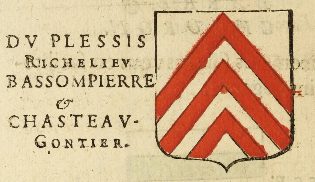 An illustration from Mercure armorial : enseignant les principes & elemens du blazon des armoires, selon l'ordre & les termes qui se practiquent en cette science : enrichy & augmente d'un grand nombre de figures enluminees de couleurs propres pour l'intelligence du livre : ouure curieux & necessaire pour introduire la noblesse dans la cognoissance des armes, 1652, leaf 72