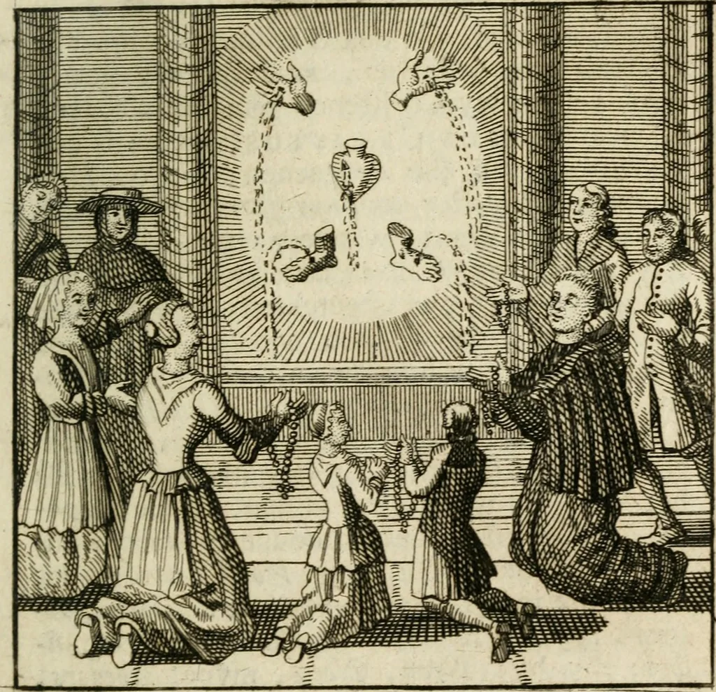 An illustration from Mercurialis, of, Winter-groen : dat is, Aangename en vermaakelyke geschiedenissen en gedichten, waarin verscheide zedelyke leerstukken. En een zeer ryke voorraad van Bybelsche concepten gevonden worden, voor alle bedroefde en vrolyke gemoederen, leeraars, predikers, en geestelyke persoonen; als mede voor alle byzondere leezers tot een voordeelig tydverdryf, namelyk, om vrolyk te leven en blymoedig te sterven, 1763, leaf 178
