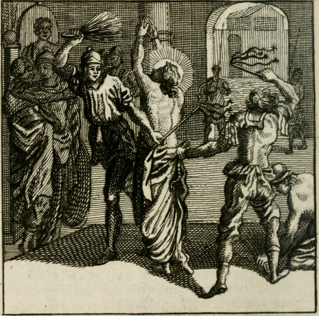 An illustration from Mercurialis, of, Winter-groen : dat is, Aangename en vermaakelyke geschiedenissen en gedichten, waarin verscheide zedelyke leerstukken. En een zeer ryke voorraad van Bybelsche concepten gevonden worden, voor alle bedroefde en vrolyke gemoederen, leeraars, predikers, en geestelyke persoonen; als mede voor alle byzondere leezers tot een voordeelig tydverdryf, namelyk, om vrolyk te leven en blymoedig te sterven, 1763, leaf 451