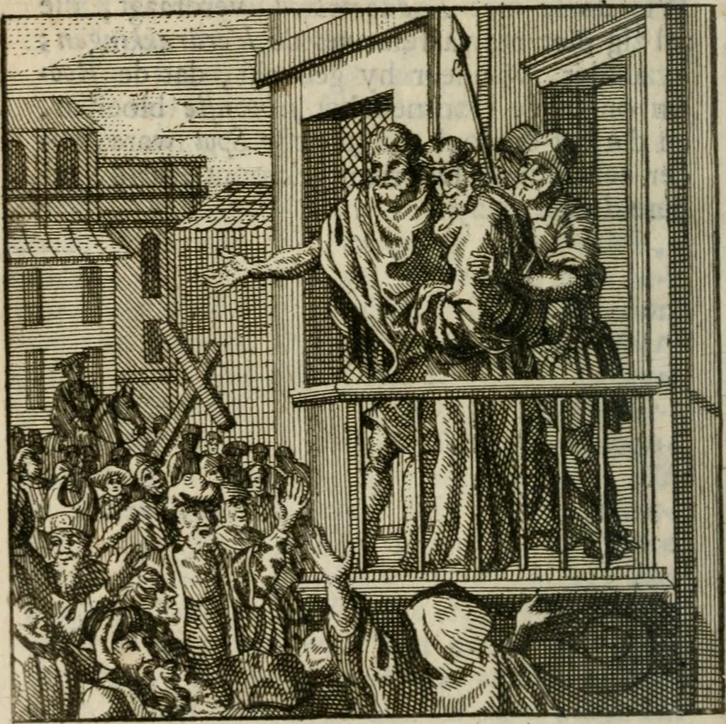 An illustration from Mercurialis, of, Winter-groen : dat is, Aangename en vermaakelyke geschiedenissen en gedichten, waarin verscheide zedelyke leerstukken. En een zeer ryke voorraad van Bybelsche concepten gevonden worden, voor alle bedroefde en vrolyke gemoederen, leeraars, predikers, en geestelyke persoonen; als mede voor alle byzondere leezers tot een voordeelig tydverdryf, namelyk, om vrolyk te leven en blymoedig te sterven, 1763, leaf 507