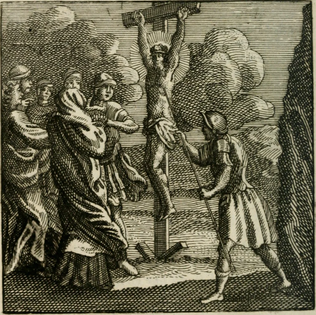 An illustration from Mercurialis, of, Winter-groen : dat is, Aangename en vermaakelyke geschiedenissen en gedichten, waarin verscheide zedelyke leerstukken. En een zeer ryke voorraad van Bybelsche concepten gevonden worden, voor alle bedroefde en vrolyke gemoederen, leeraars, predikers, en geestelyke persoonen; als mede voor alle byzondere leezers tot een voordeelig tydverdryf, namelyk, om vrolyk te leven en blymoedig te sterven, 1763, leaf 561