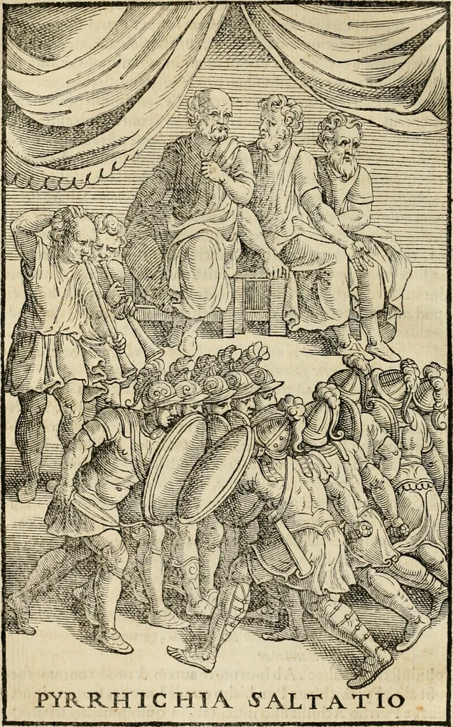 An illustration from Hieronymi Mercvrialis De arte gymnastica libri sex : in quibus exercitationum omnium vetustarum genera, loca, modi, facultates, & quidquid deniq. ad corporis humani exercitationes pertinet, diligenter explicatur .., 1573, leaf 117