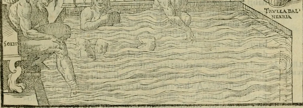 An illustration from Hieronymi Mercvrialis De arte gymnastica libri sex : in quibus exercitationum omnium vetustarum genera, loca, modi, facultates, & quidquid deniq. ad corporis humani exercitationes pertinet, diligenter explicatur .., 1573, leaf 60