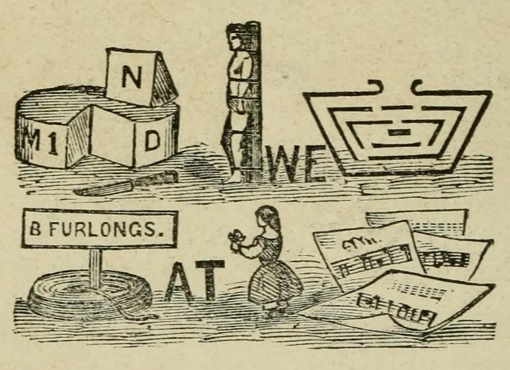 An illustration from Merry's book of puzzles ; Robert Merry's second book of puzzles ; Robert Merry's book of rhymes, leaf 132