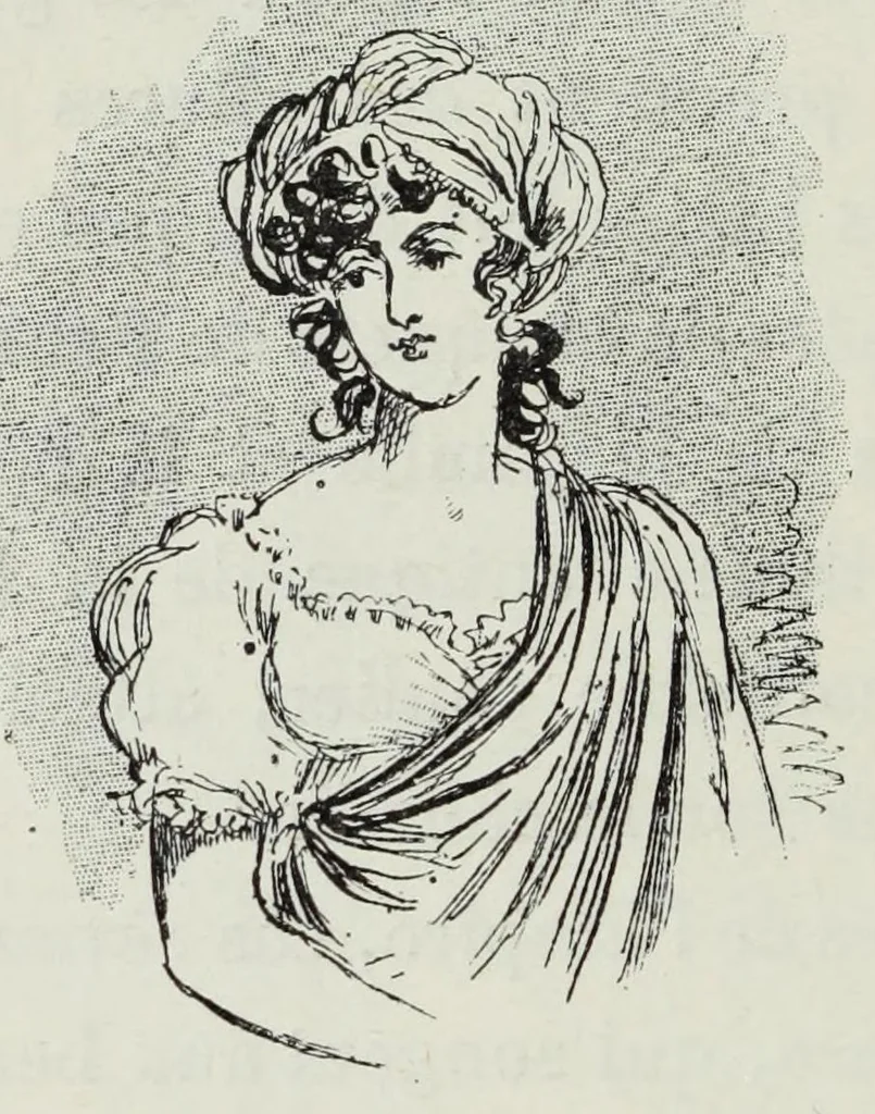 An illustration from Mesdames nos aieules : dix siecles d'elegances, 1891, leaf 260