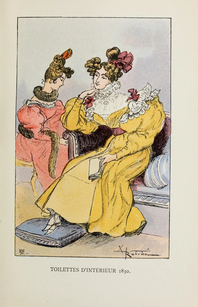 An illustration from Mesdames nos aieules : dix siecles d'elegances, 1891, leaf 285