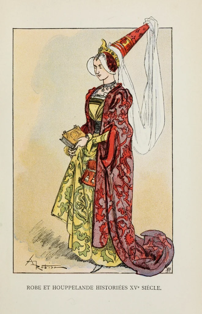An illustration from Mesdames nos aieules : dix siecles d'elegances, 1891, leaf 45