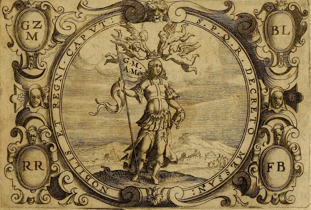 An illustration from Messina, città nobilissima : descritta in VIII. libri, 1606, leaf 4