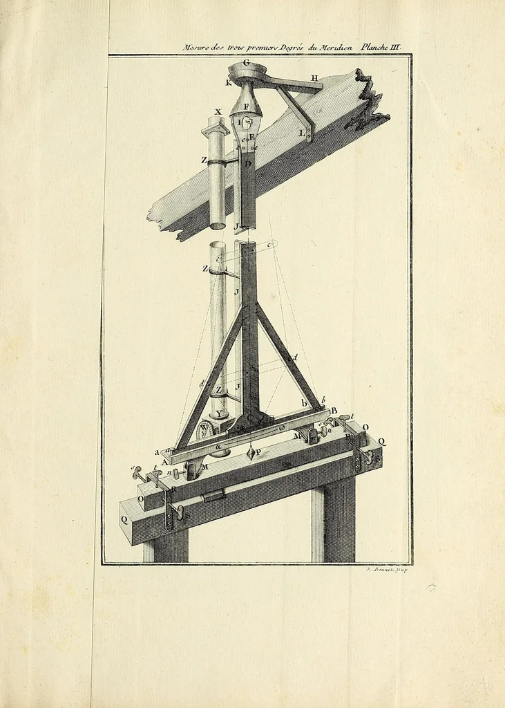 An illustration from Mesure des trois premiers degrés du méridien dans l'hémisphere austral : tirée des observations de mrs. de l'Académie royale des sciences, envoyés par le roi sous l'équateur, 1751, leaf 303