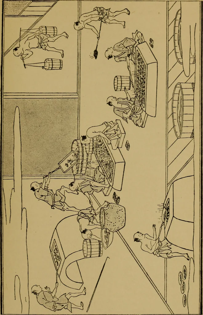 An illustration from Metals and metal-working in old Japan, 1915, leaf 24