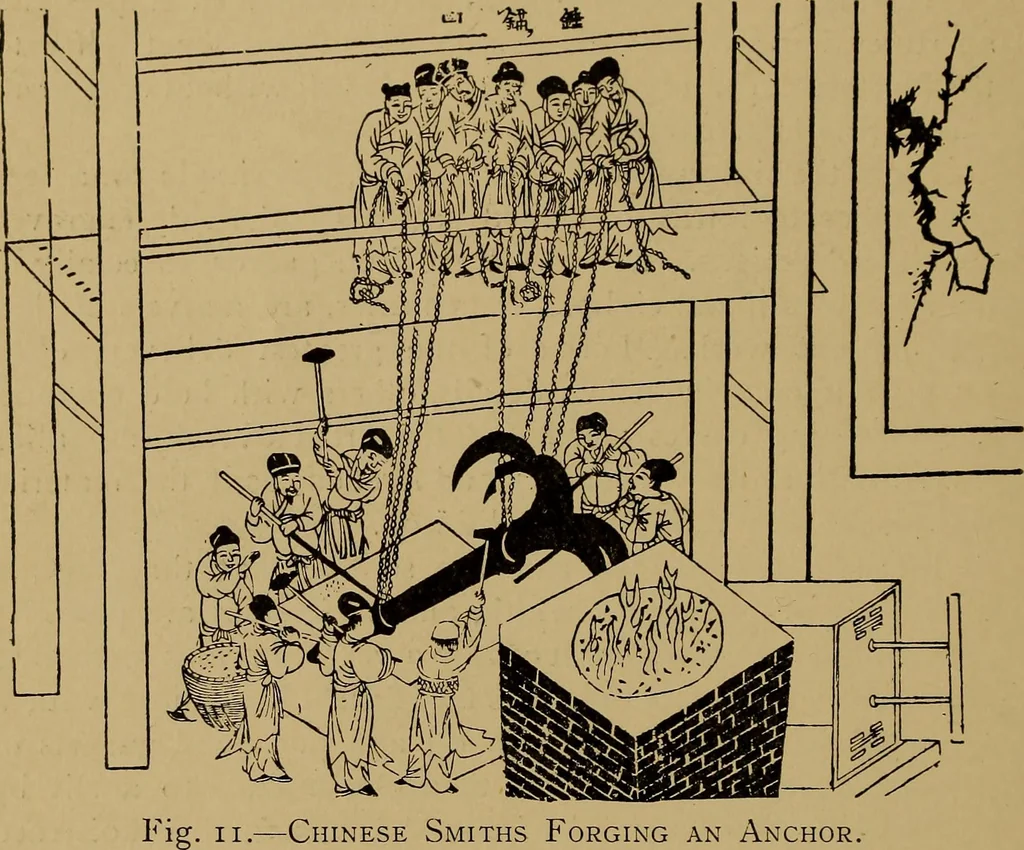 An illustration from Metals and metal-working in old Japan, 1915, leaf 57