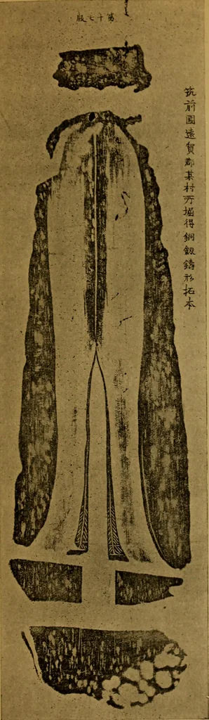 An illustration from Metals and metal-working in old Japan, 1915, leaf 6