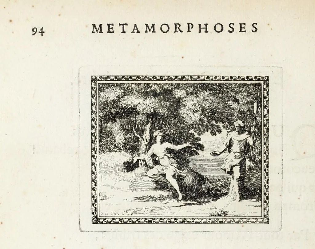 An illustration from Metamorphoses d'Ovide en rondeaux, 1676, leaf 112