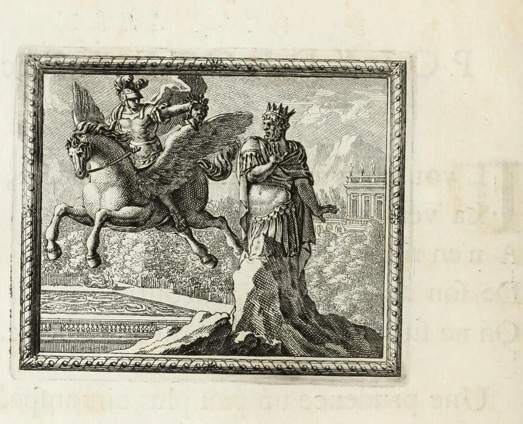 An illustration from Metamorphoses d'Ovide en rondeaux, 1676, leaf 138