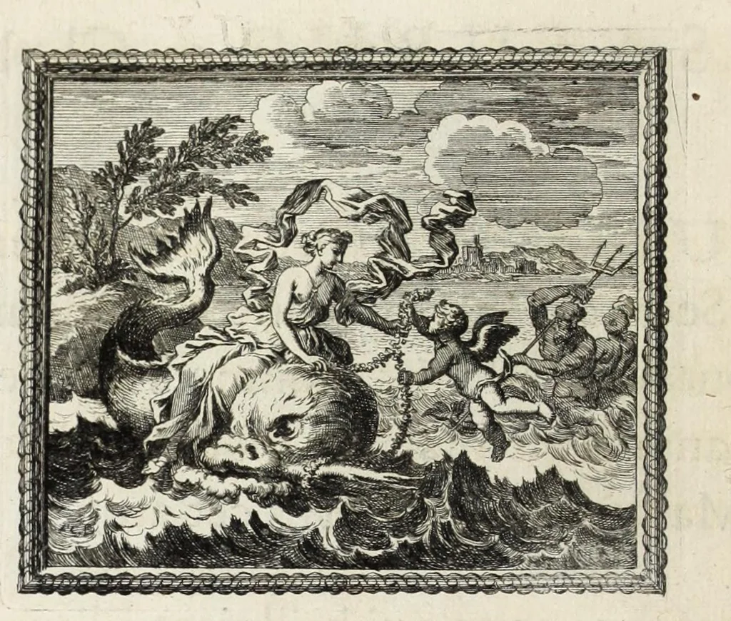 An illustration from Metamorphoses d'Ovide en rondeaux, 1676, leaf 198
