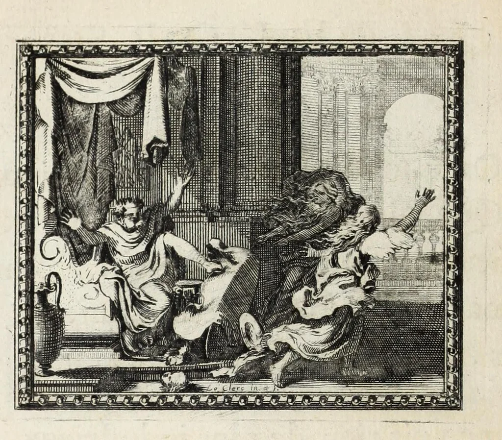 An illustration from Metamorphoses d'Ovide en rondeaux, 1676, leaf 224