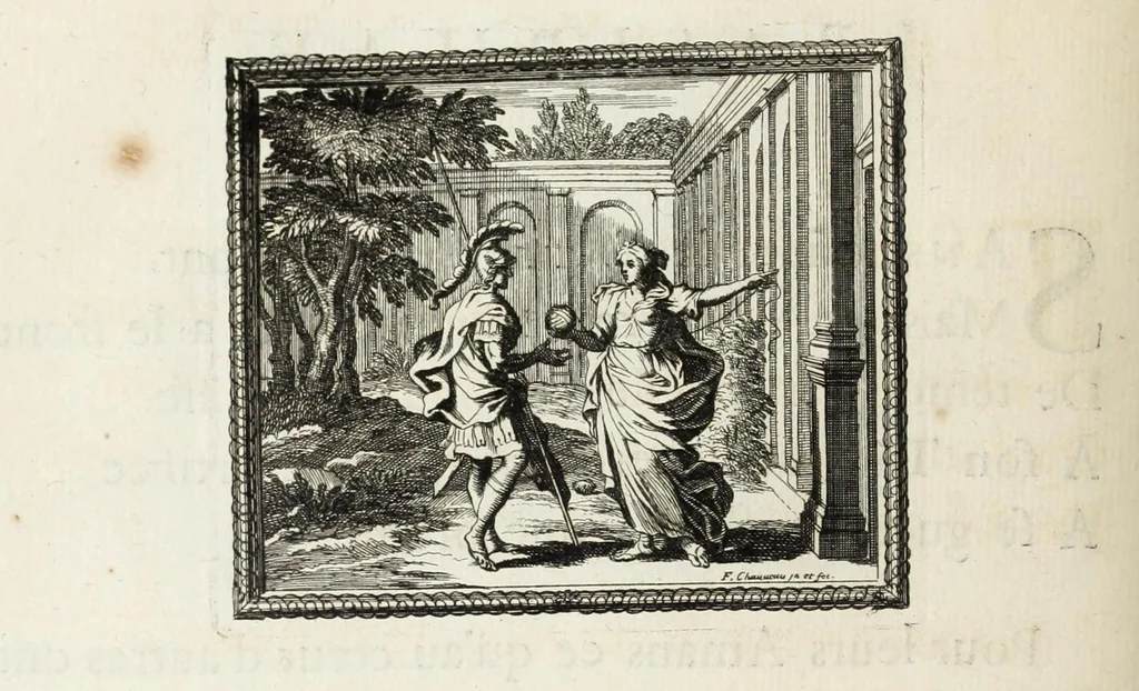 An illustration from Metamorphoses d'Ovide en rondeaux, 1676, leaf 284