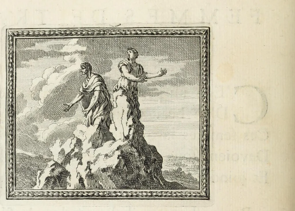 An illustration from Metamorphoses d'Ovide en rondeaux, 1676, leaf 346