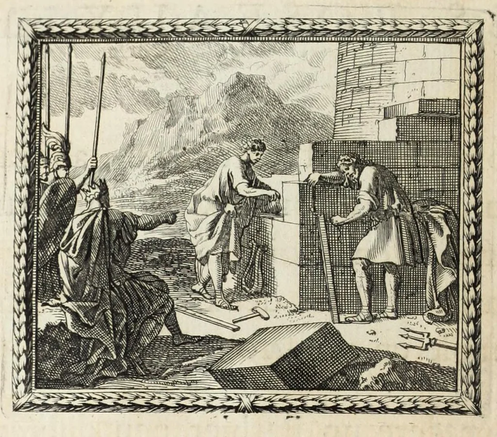 An illustration from Metamorphoses d'Ovide en rondeaux, 1676, leaf 372