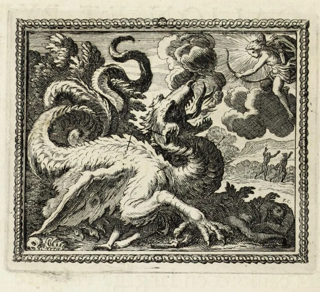 An illustration from Metamorphoses d'Ovide en rondeaux, 1676, leaf 38