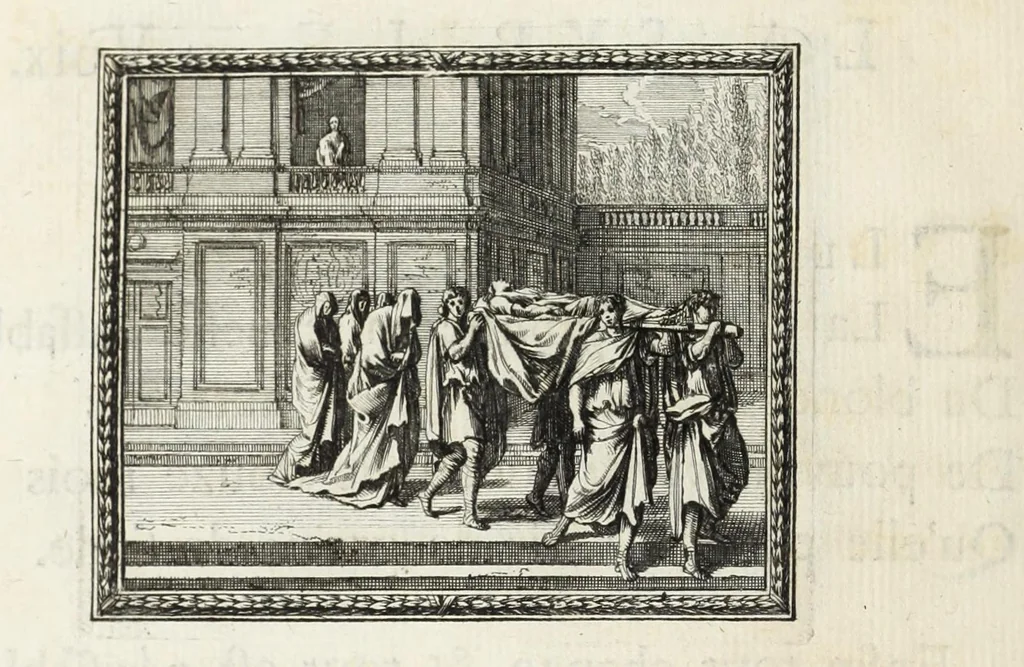 An illustration from Metamorphoses d'Ovide en rondeaux, 1676, leaf 446