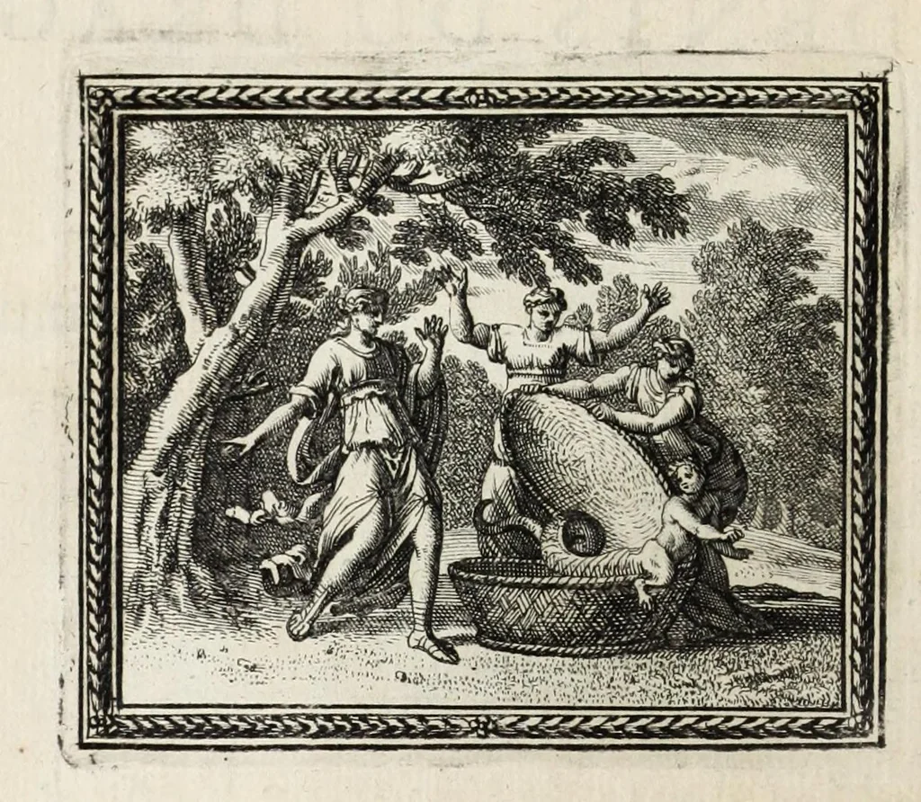 An illustration from Metamorphoses d'Ovide en rondeaux, 1676, leaf 76