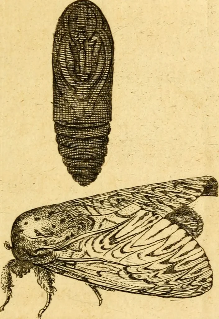 An illustration from Metamorphosis naturalis, ofte Historische beschryvinghe van den oirspronk, aerd, eygenschappen ende vreemde veranderinghen der wormen, rupsen, maeden, vliegen, witjens, byen, motten ende dierghelijcke dierkens meer; niet uyt eenighe boecken, maer alleenelijck door eygen ervarentheyd uytgevonden, beschreven, en na da konst afgeteyckent, 1662, leaf 30