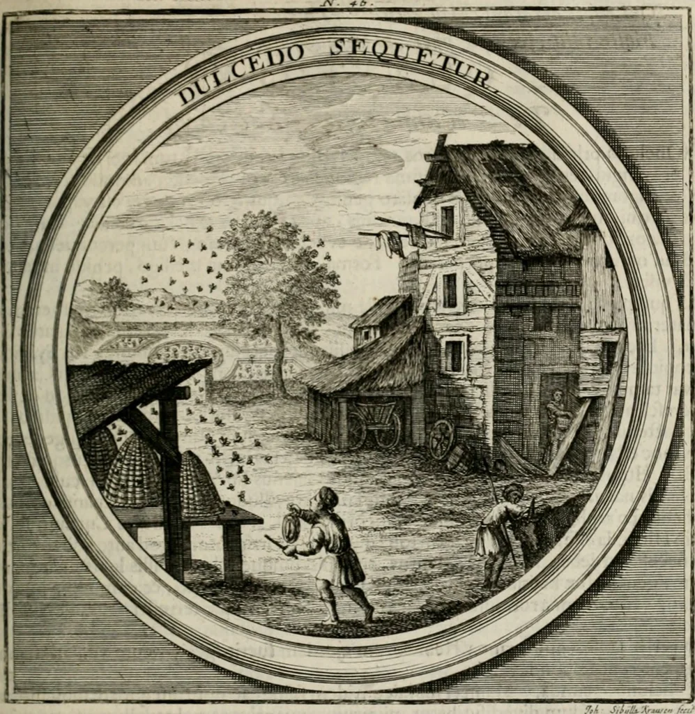 An illustration from Meteorologia philosophico-politica : in duodecim dissertationes per quæstiones meteorologicas et conclusiones politicas divisa, appositisque symbolis illustrata ..., 1709, leaf 166