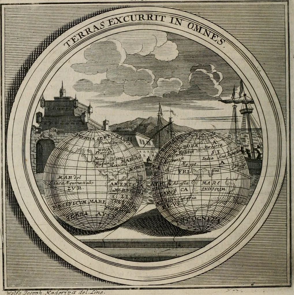 An illustration from Meteorologia philosophico-politica : in duodecim dissertationes per quæstiones meteorologicas et conclusiones politicas divisa, appositisque symbolis illustrata ..., 1709, leaf 181