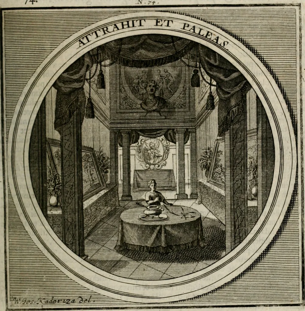 An illustration from Meteorologia philosophico-politica : in duodecim dissertationes per quæstiones meteorologicas et conclusiones politicas divisa, appositisque symbolis illustrata ..., 1709, leaf 268