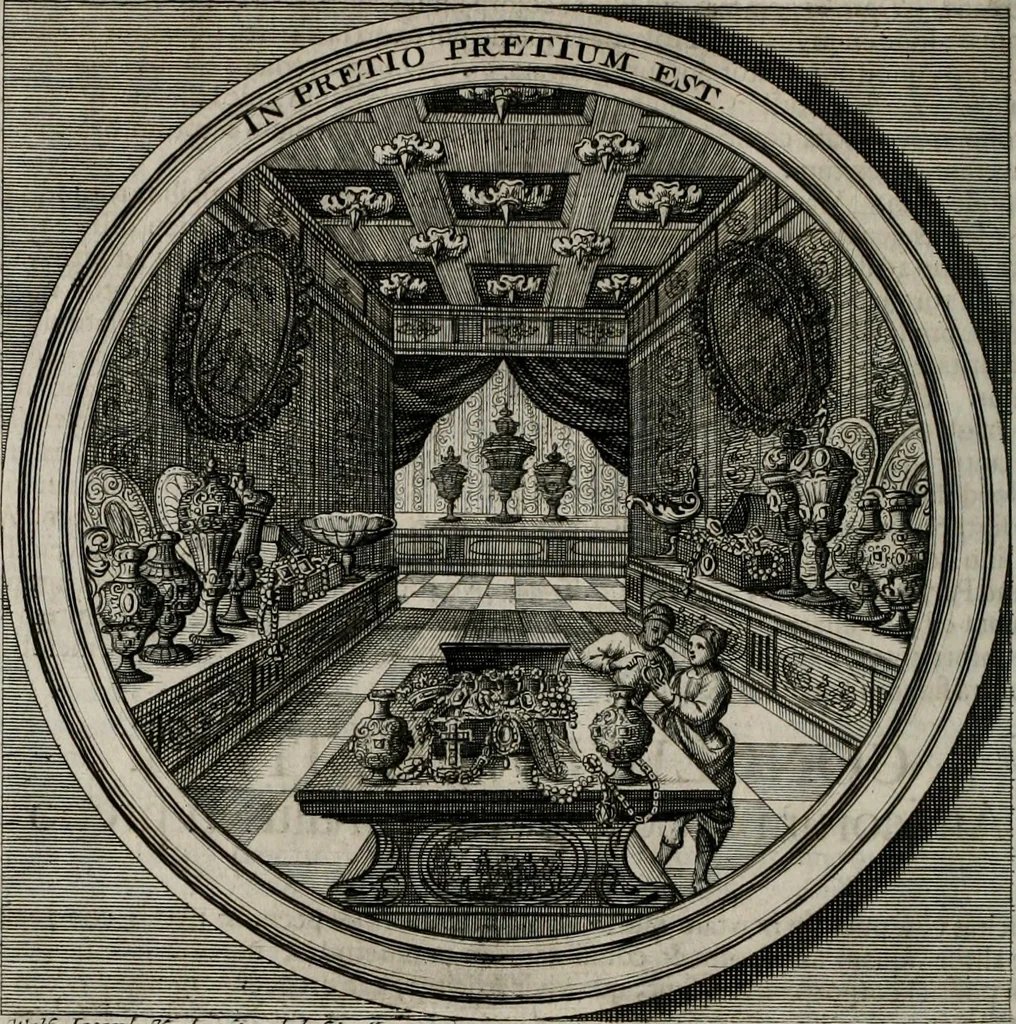 An illustration from Meteorologia philosophico-politica : in duodecim dissertationes per quæstiones meteorologicas et conclusiones politicas divisa, appositisque symbolis illustrata ..., 1709, leaf 281