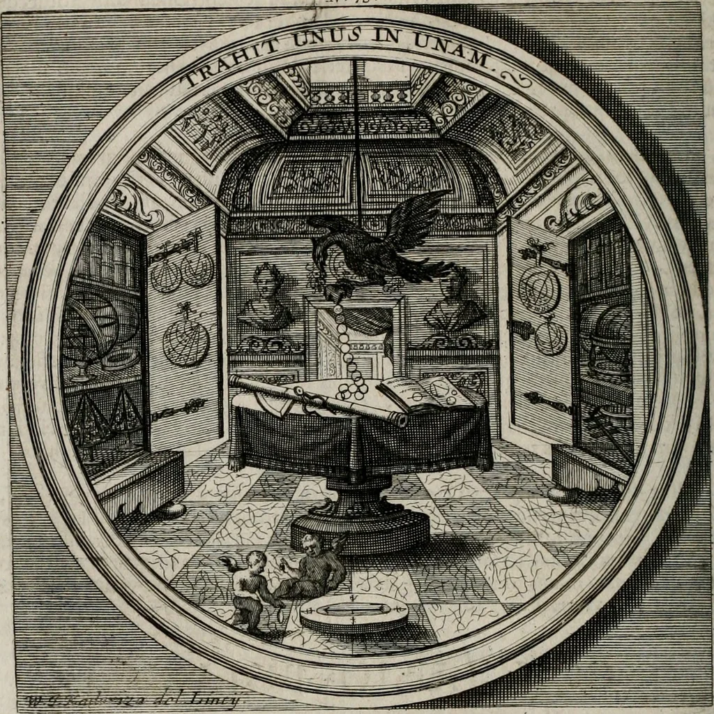 An illustration from Meteorologia philosophico-politica : in duodecim dissertationes per quæstiones meteorologicas et conclusiones politicas divisa, appositisque symbolis illustrata ..., 1709, leaf 285