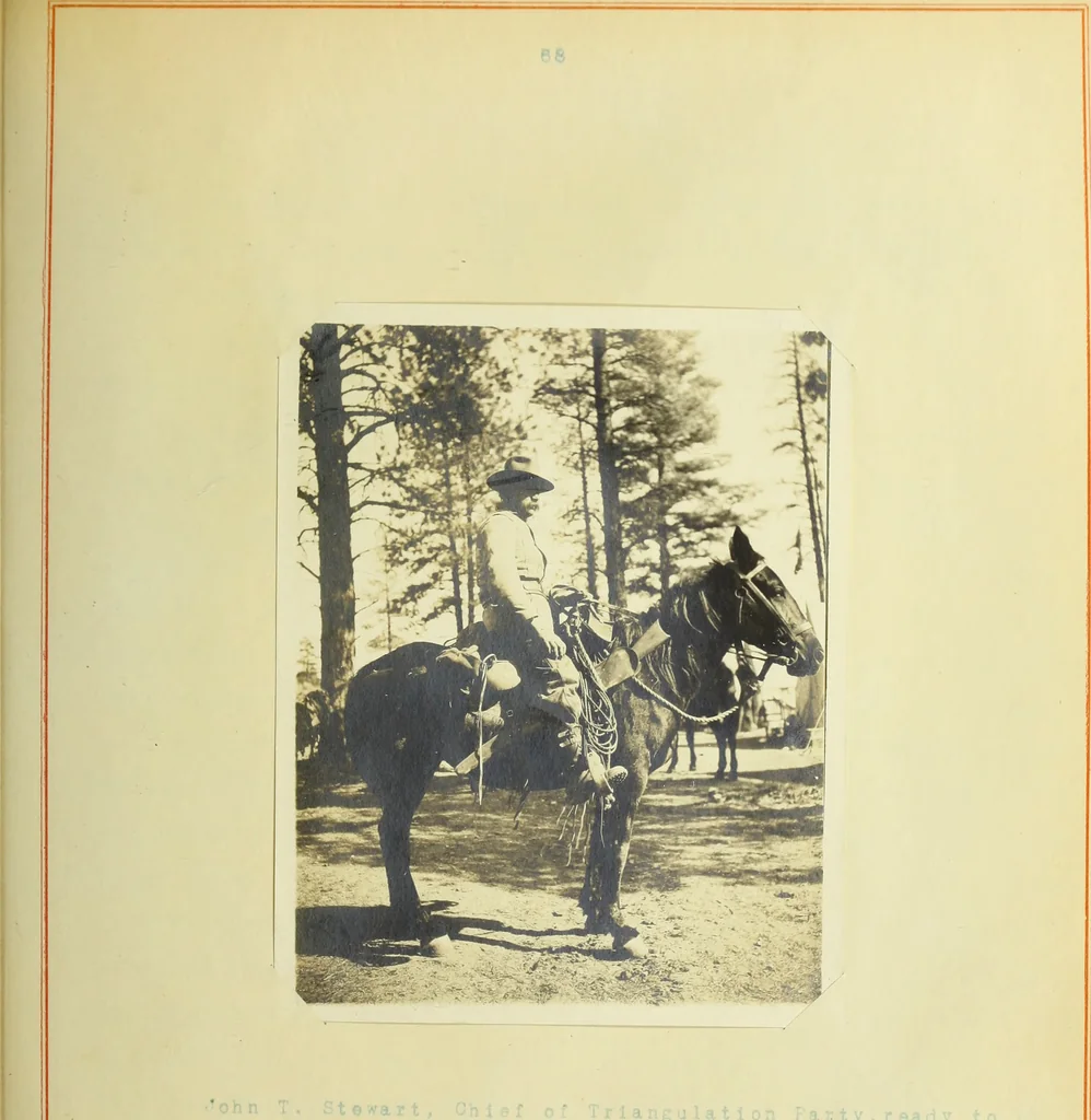 An illustration from The methods used in primary level and triangulation work in unsettled and broken country, 1909, leaf 144