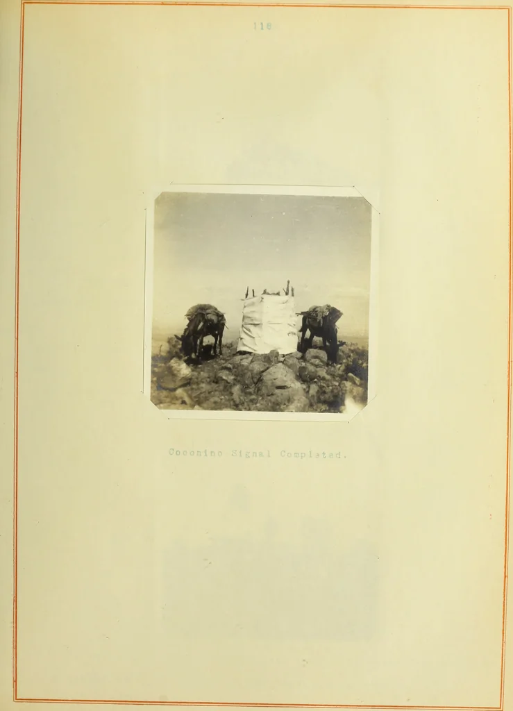 An illustration from The methods used in primary level and triangulation work in unsettled and broken country, 1909, leaf 244
