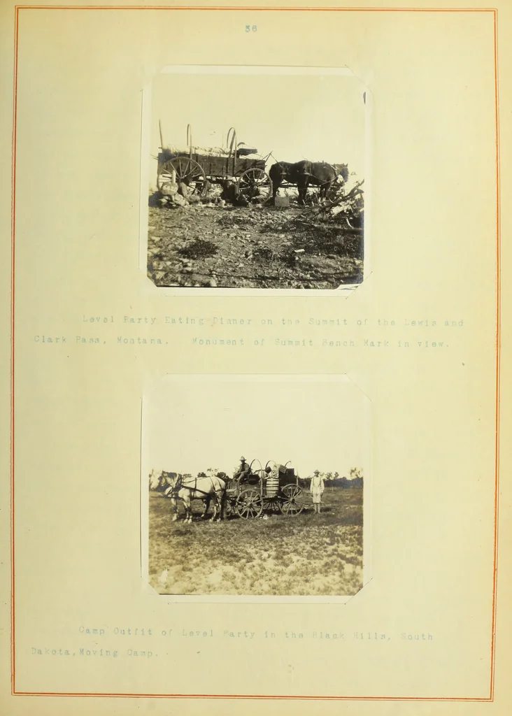 An illustration from The methods used in primary level and triangulation work in unsettled and broken country, 1909, leaf 80