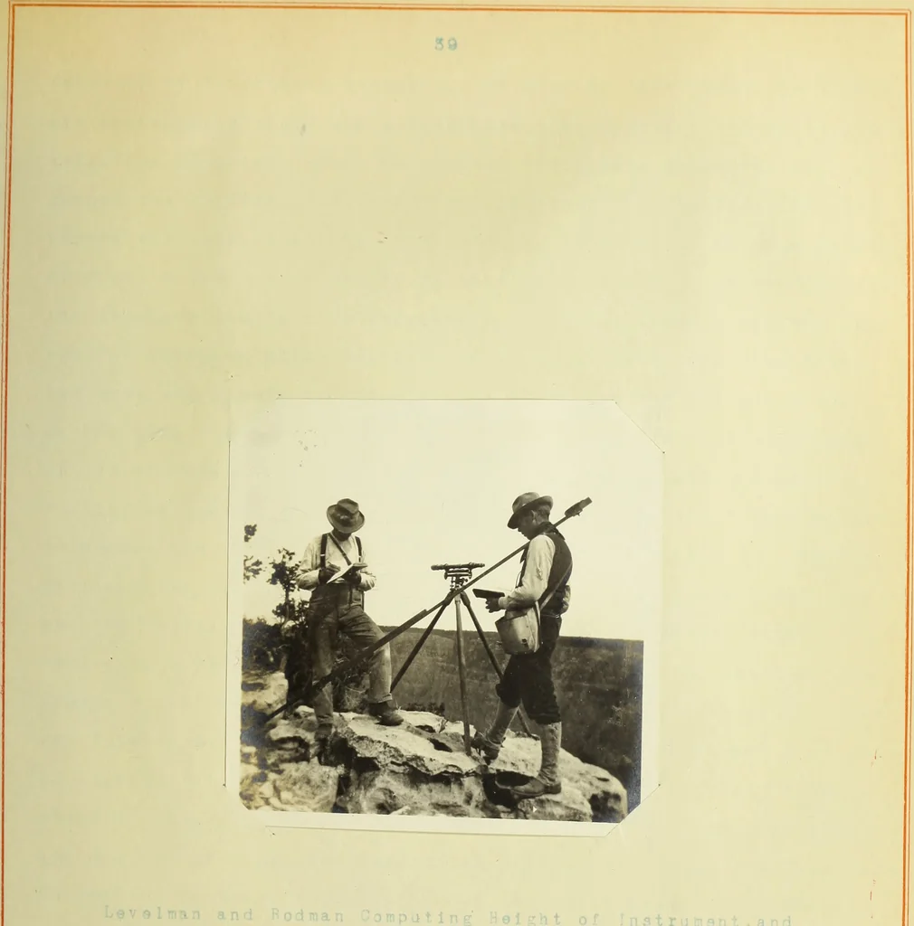 An illustration from The methods used in primary level and triangulation work in unsettled and broken country, 1909, leaf 86