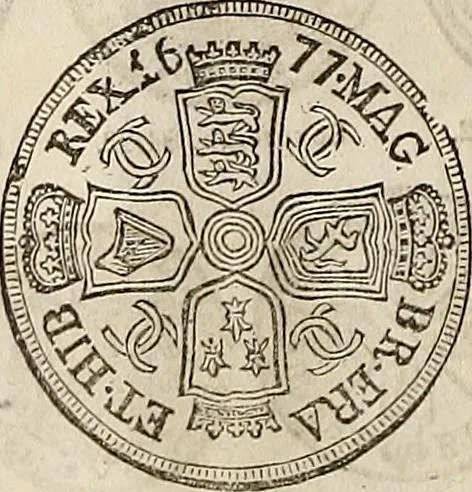 An illustration from Metropolitan coin book, containing accurate engravings of the various gold, silver and other coins now in circulation throughout the world;, 1865, leaf 17
