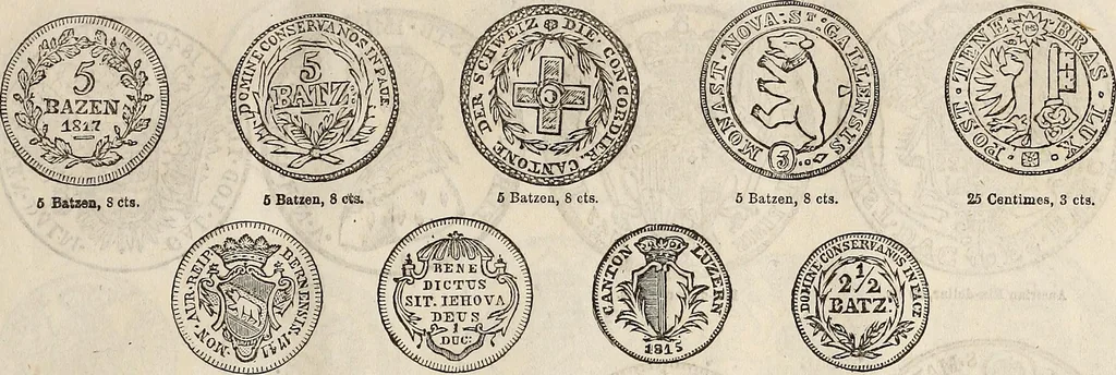 An illustration from Metropolitan coin book, containing accurate engravings of the various gold, silver and other coins now in circulation throughout the world;, 1865, leaf 26