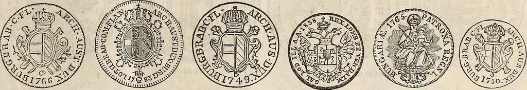 An illustration from Metropolitan coin book, containing accurate engravings of the various gold, silver and other coins now in circulation throughout the world;, 1865, leaf 26
