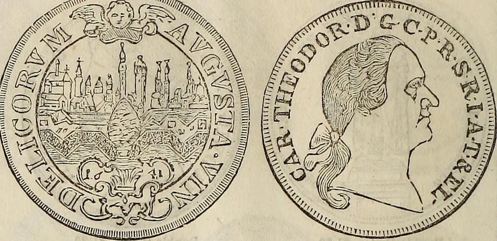 An illustration from Metropolitan coin book, containing accurate engravings of the various gold, silver and other coins now in circulation throughout the world;, 1865, leaf 31